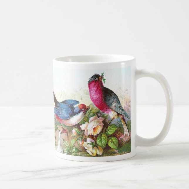Färgrika fåglar, ro & Waterspout Kaffemugg (Höger)