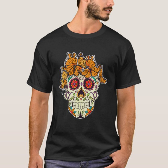 Färgrika fantasiblommor t shirt (Framsida)