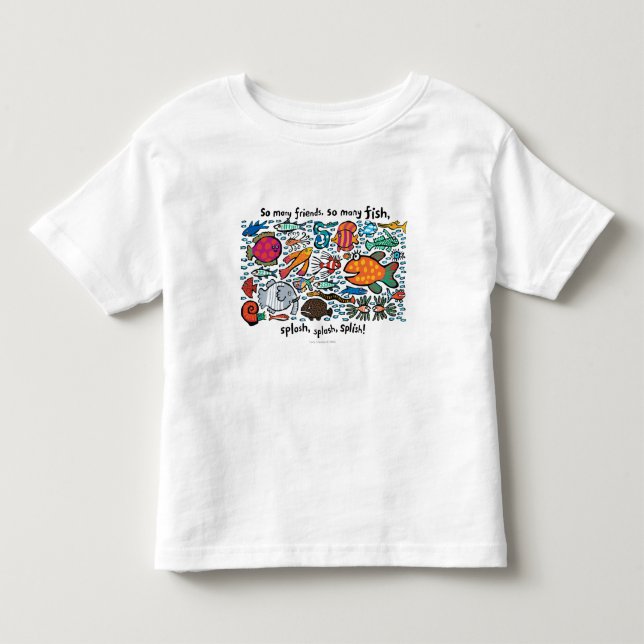 Färgrika fiskvänner tee (Framsida)