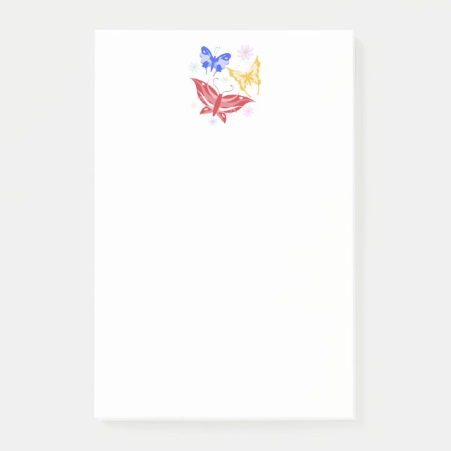 FÄRGRIKA FJÄRILAR POST-IT BLOCK (Framsida)