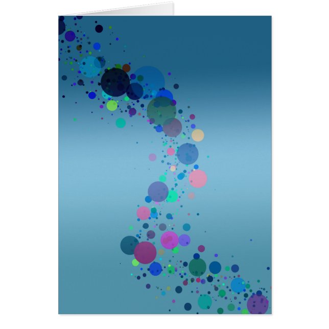 Färgrika fläckar (porträtt) hälsningskort (Framsidan)