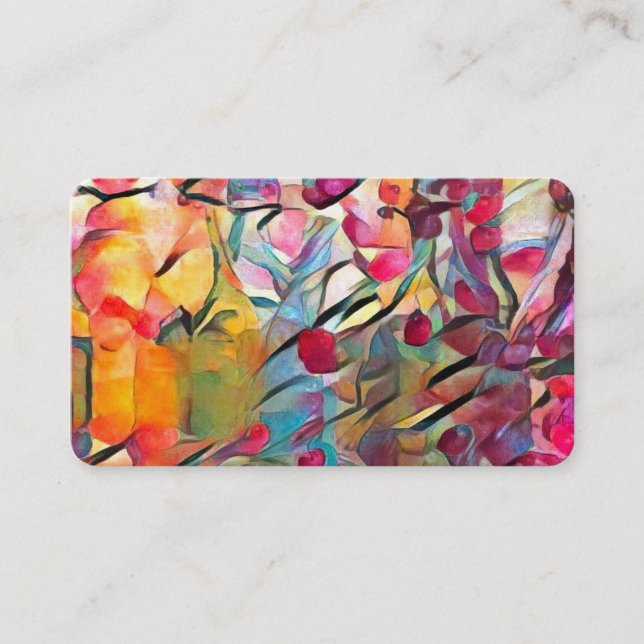 Färgrika flaskor visitkort (Framsida)