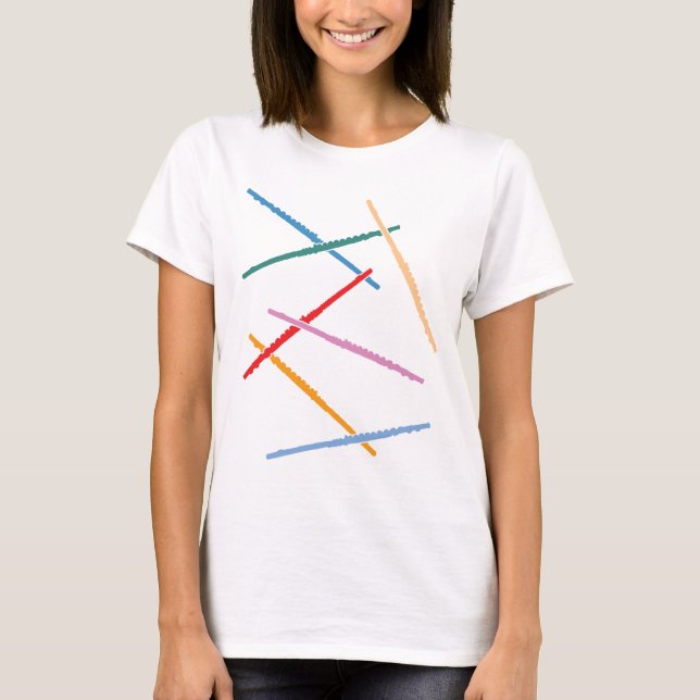 Färgrika flöjter tee shirt (Framsida)