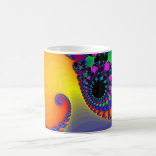 Färgrika Fractalspiraler: Kaffemugg