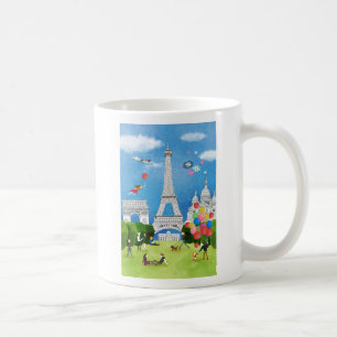 Färgrika frankriken kaffemugg