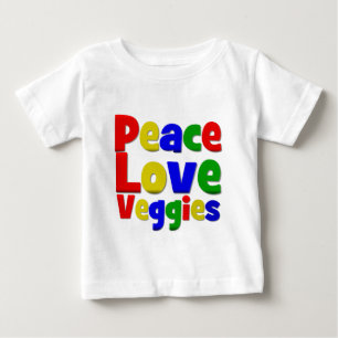 Färgrika fredkärlekVeggies Tee Shirt