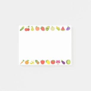 Färgrika frukter Emojis Post-it Block