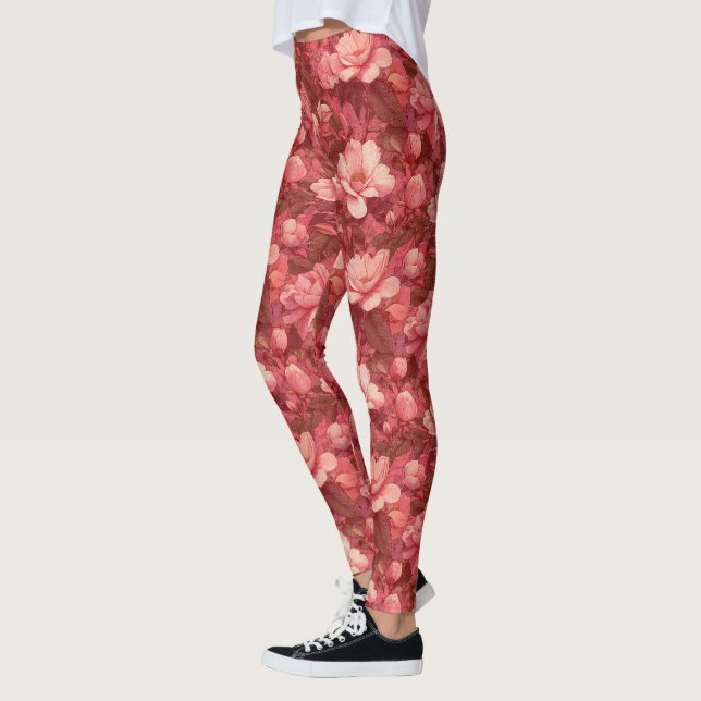 Färgrika Gardenias Lyx Gravid Moda Leggings (Vänster)