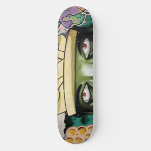 Färgrika gatakonstögon old school skateboard bräda 21,6 cm