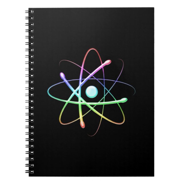 Färgrika Geekgåvor för Atom | Anteckningsbok Med Spiral (Framsidan)
