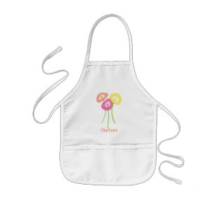 Färgrika Gerberas Barnförkläde