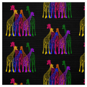 Färgrika giraff tyg