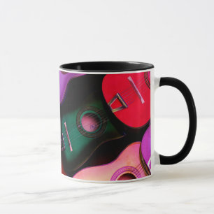 Färgrika gitarrer mugg