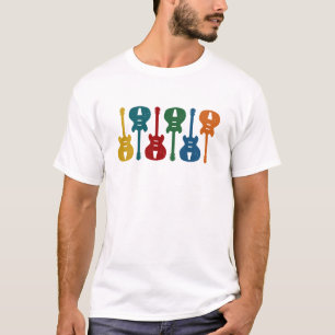 Färgrika gitarrer tee shirt