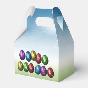 Färgrika glad påskägg presentaskar