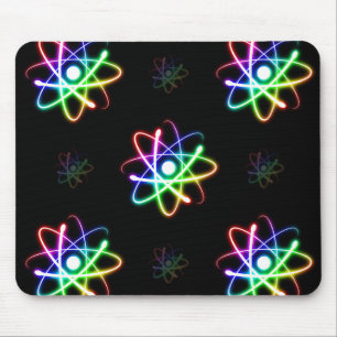 Färgrika glödande Atoms - mousepad Musmatta