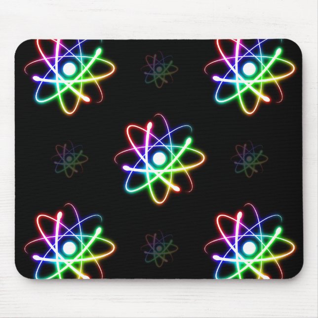 Färgrika glödande Atoms - mousepad Musmatta (Framsidan)