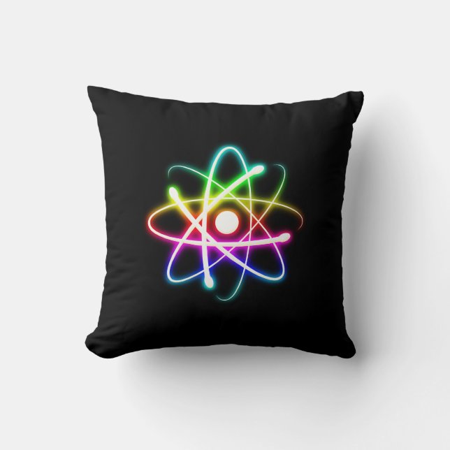 Färgrika glödande Geekgåvor för Atom | Kudde (Framsida)