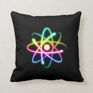 Färgrika glödande Geekgåvor för Atom Kudde