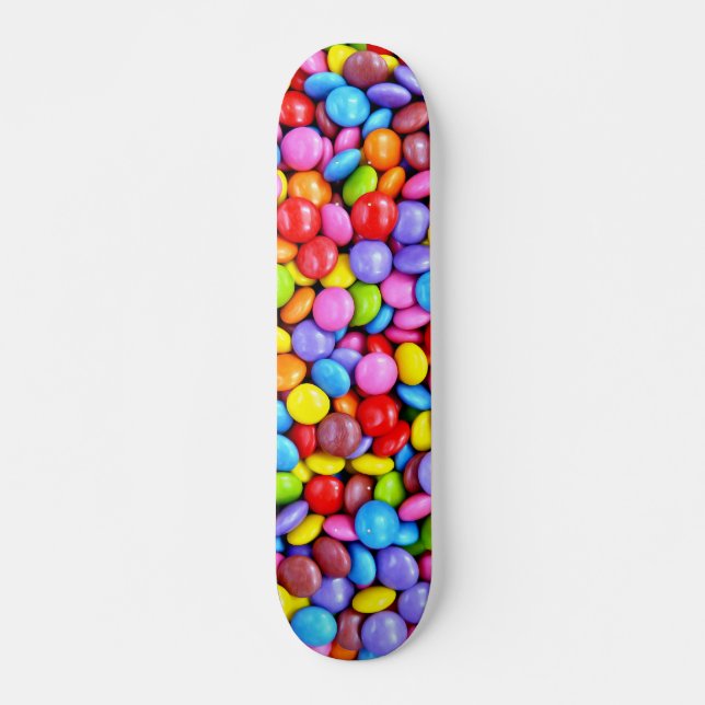 Färgrika godisar skateboard bräda 20 cm (Framsida)