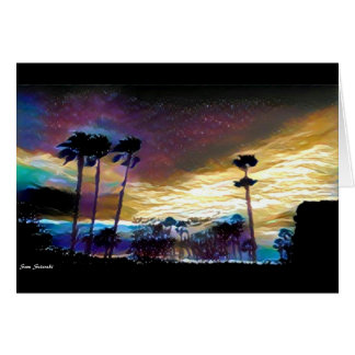 Färgrika handflatan hälsningskort