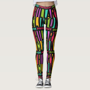Färgrika Hillary Clinton 2016 damasker Leggings