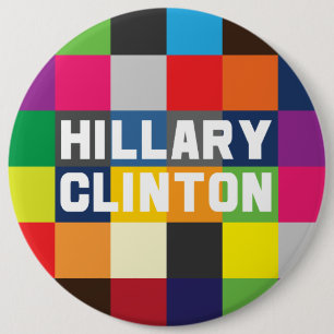 Färgrika Hillary Clinton 2016 knäppas Knapp