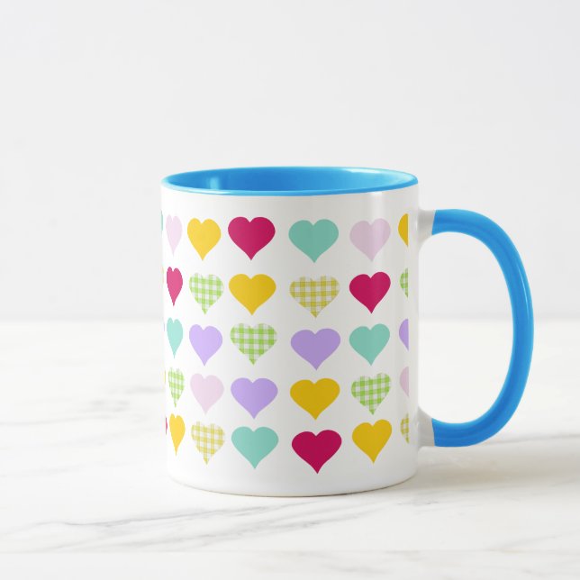 Färgrika hjärtor mugg (Höger)