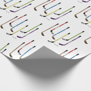 Färgrika hockeypinnar presentpapper