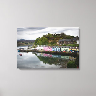 Färgrika hus i Portree, Skye Canvastryck
