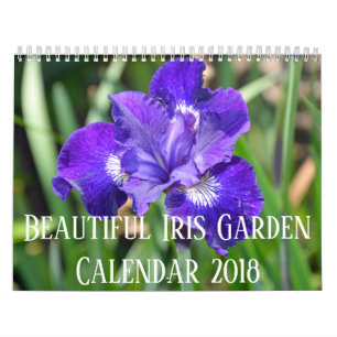 Färgrika irisblommor kalender