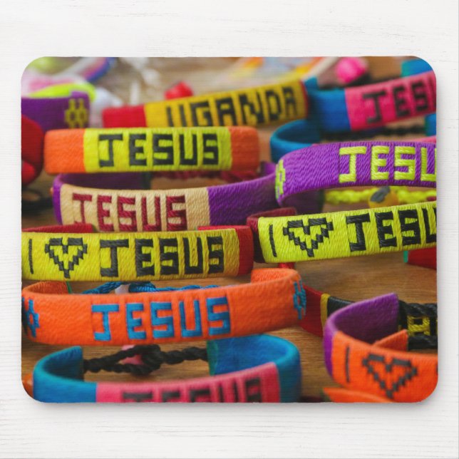 Färgrika Jesus armband Mousepad Musmatta (Framsidan)