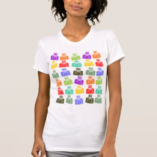 Färgrika kameror tee shirt