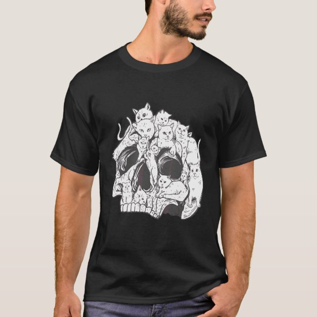 Färgrika katter av fantasin t shirt (Framsida)