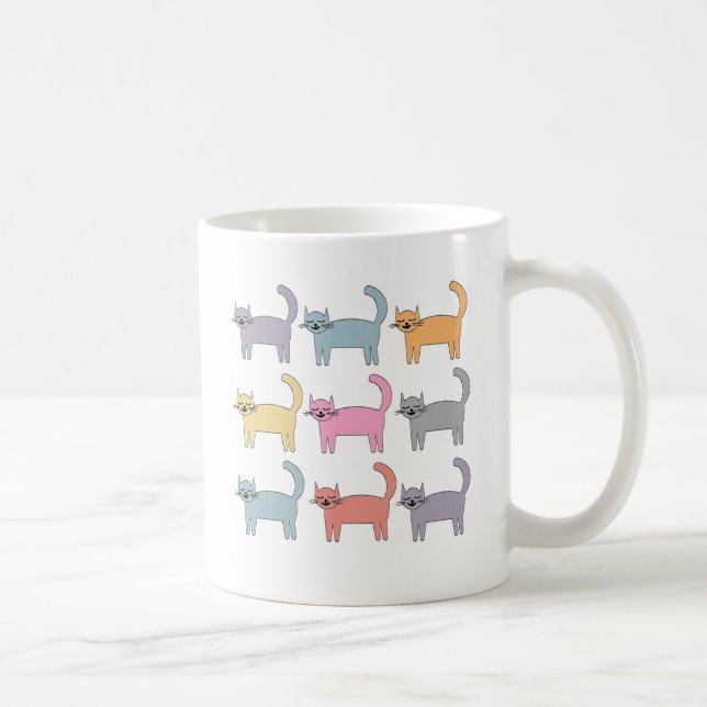 Färgrika katter kaffemugg (Höger)