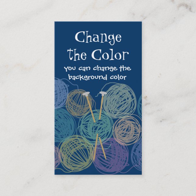 Färgrika kort för garnnystanstickaaffärer (Framsida)