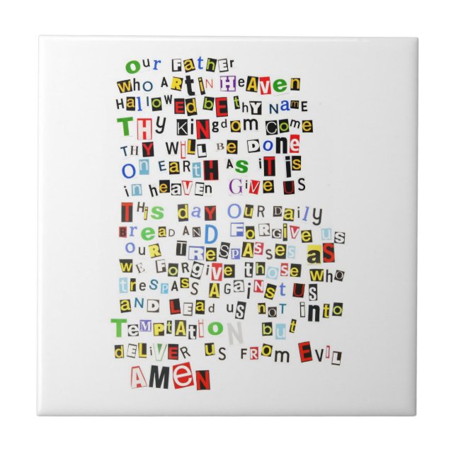 Färgrika lords Bön Kakelplatta (Framsidan)