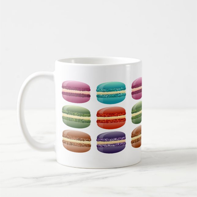 Färgrika Macarons Kaffemugg (Vänster)