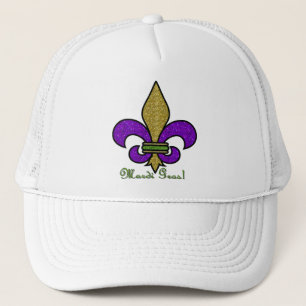 Färgrika Mardi Gras Fleur De Lis Keps