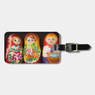 Färgrika Matryoshka dockor Bagagebricka