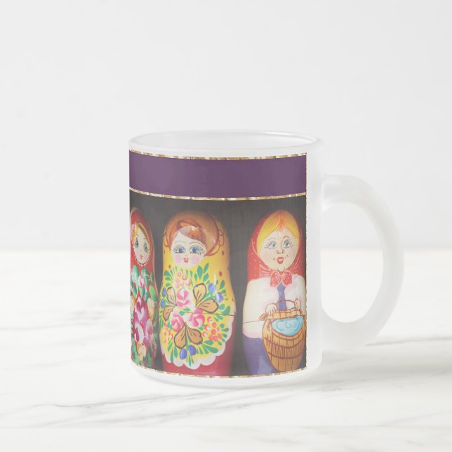 Färgrika Matryoshka dockor Frostad Glasmugg (Höger)