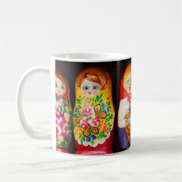 Färgrika Matryoshka dockor Kaffemugg