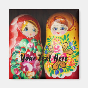 Färgrika Matryoshka dockor Magnet