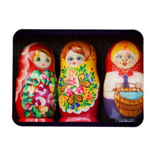 Färgrika Matryoshka dockor Magnet