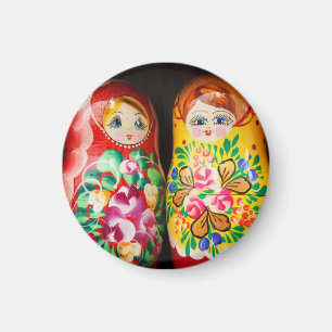 Färgrika Matryoshka dockor Magnet