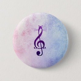 Färgrika Meowsical klämmer fast Knapp