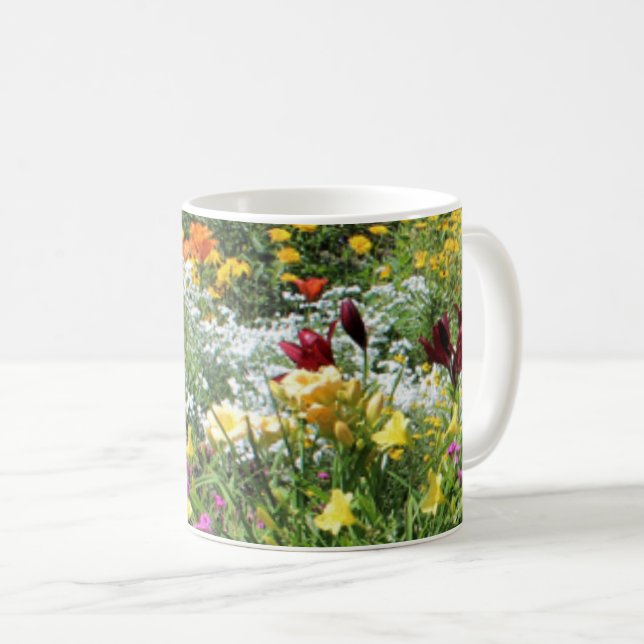 Färgrika Mitt--Sommar trädgårdar! 5s Kaffemugg (Framsida höger)