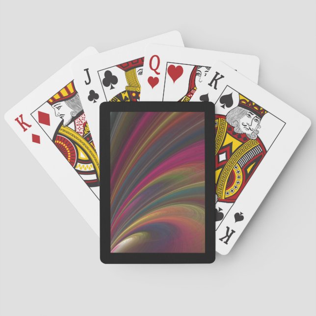 Färgrika mjuka sandvågor casinokort (Baksidan)