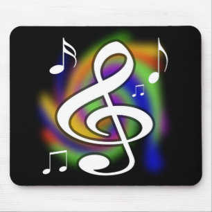 Färgrika musikaliska Mousepad Musmatta