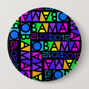 Färgrika OBAMA 2012 knäppas, enormt Knapp